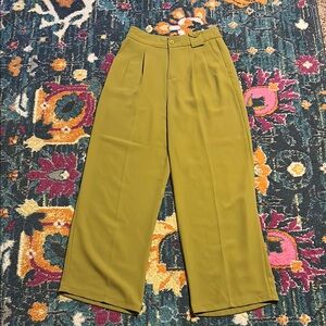 Stylish Olive/mustard Wide-Leg Pants